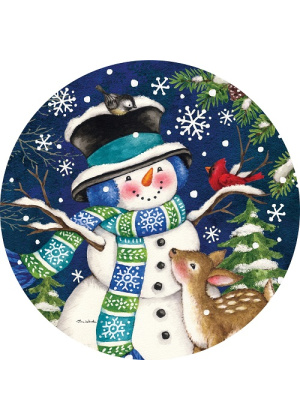 Woodland Snowman Stepping Stone