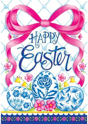 Chinoiserie Eggs Flag | Easter Flags | Cool Flags | Two Sided Flags