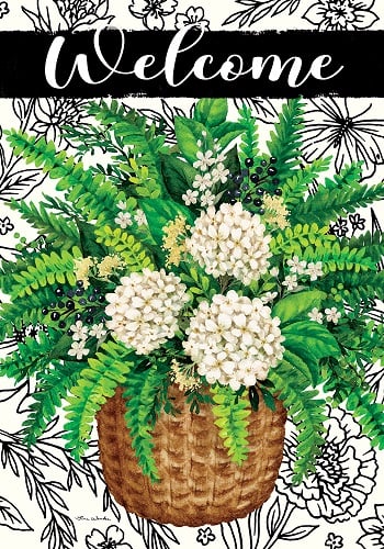 Elegant Fern Flag | Spring Flags | Welcome Flags | Two Sided Flag